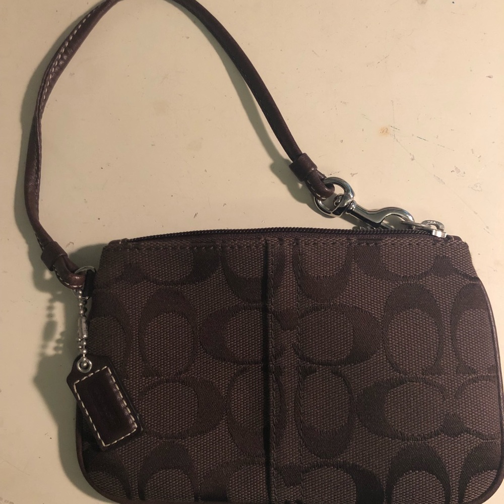 Coach Classic Wristlet - Dark Brown